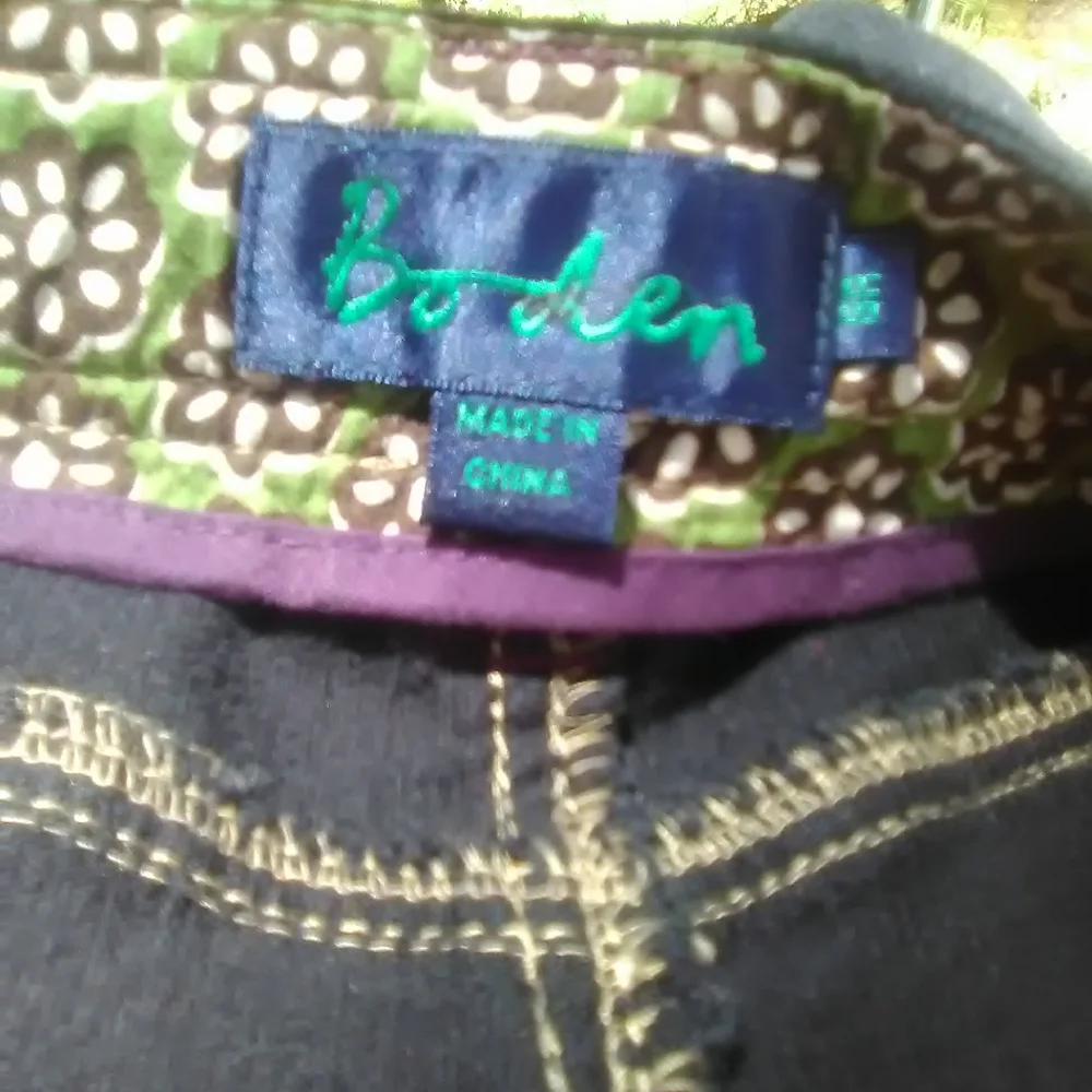 Boden black corduroy skirt